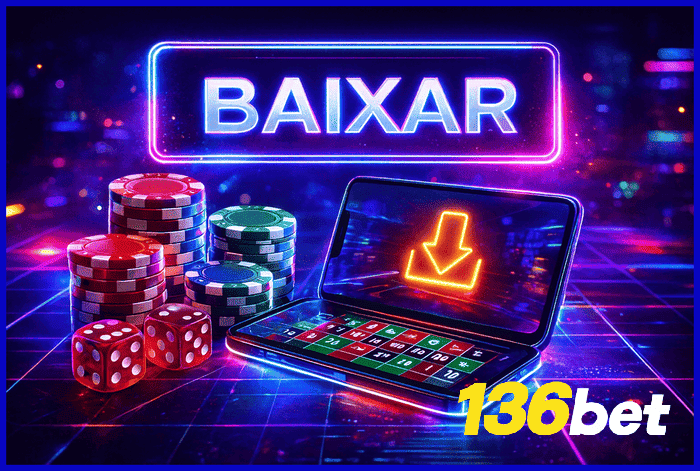 Imagem promovendo o app oficial da 136BET para mobile